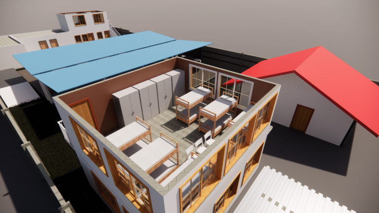 Office and Residential Complex with Parking Shed